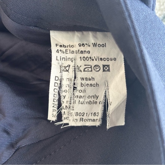 NWOT Reiss Women’s Black High Waist Wide Leg Pleated Lined Wool Trousers Size 4 - Picture 9 of 9